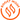 An orange circular logo with two stylized flame shapes in the center, surrounded by an incomplete orange ring.